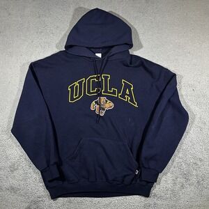 Vintage Russell Athletics UCLA Hoodie Pullover Navy Blue Sweatshirt Men XL #1947